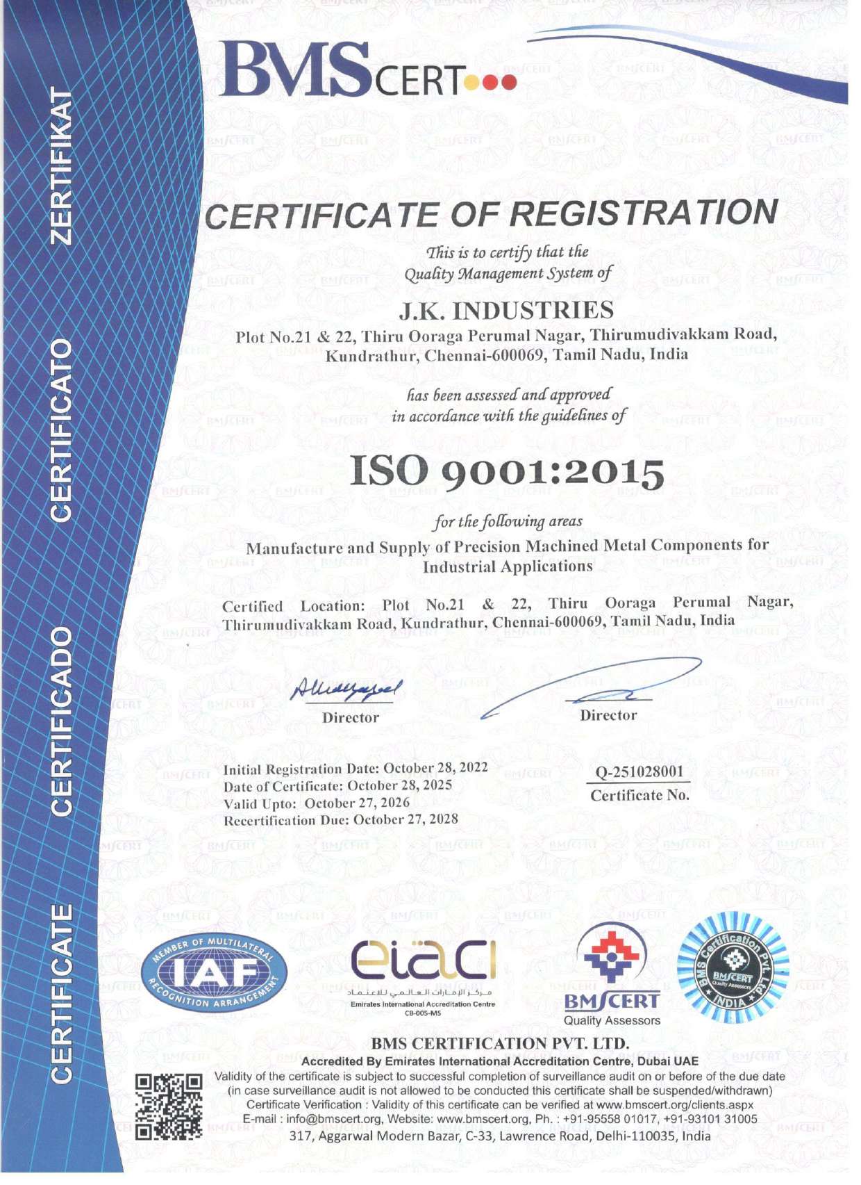 ISO 9001:2015 Certification